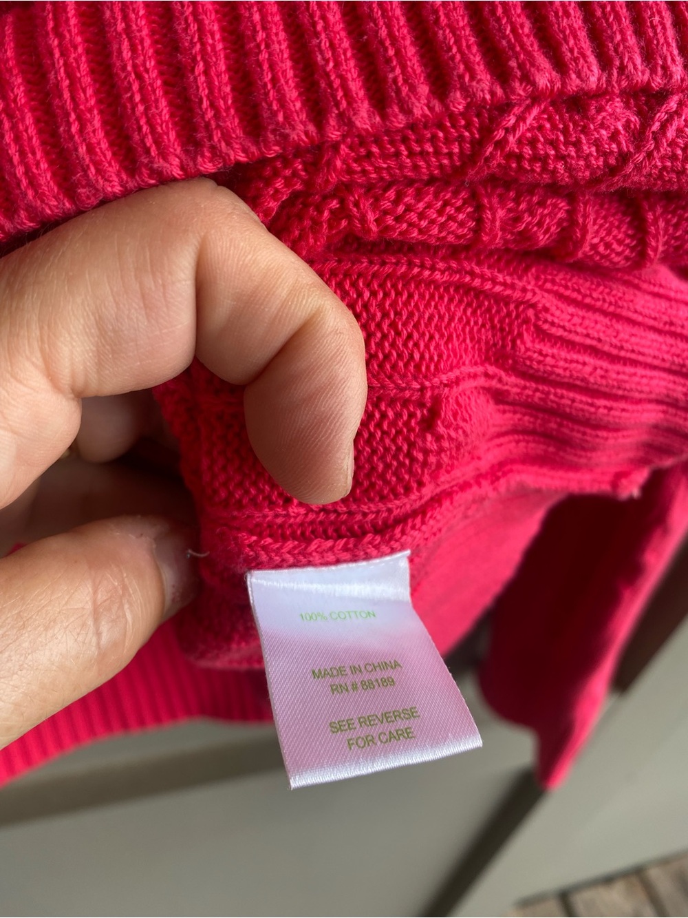 Lilly Pulitzer Women’s Cable Knit Crewneck Sweater - Pink Size L - Picture 10 of 12